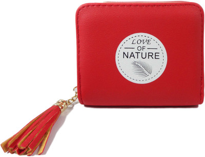 

SB Women Red Artificial Leather Wallet(8 Card Slots)