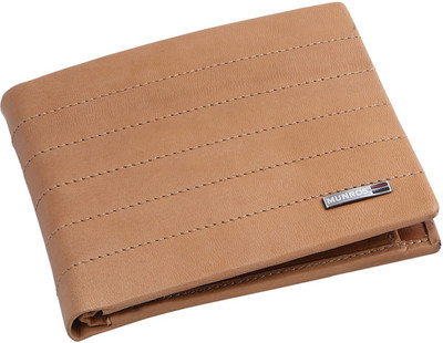 

MUNROS Men Casual Tan Genuine Leather Wallet(3 Card Slots)