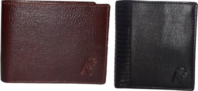 

e mall Men Brown, Black Genuine Leather, Artificial Leather Wallet(7 Card Slots)