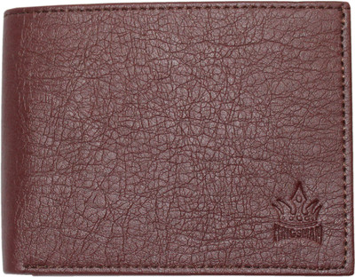 

KINGSMAN Men Brown Genuine Leather Wallet(8 Card Slots)