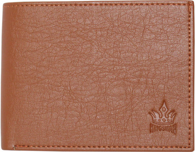 

KINGSMAN Men Casual Tan Genuine Leather Wallet(8 Card Slots)