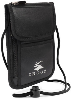 

CROOZ Men Black Artificial Leather, Fabric Wallet(3 Card Slots), Black;white