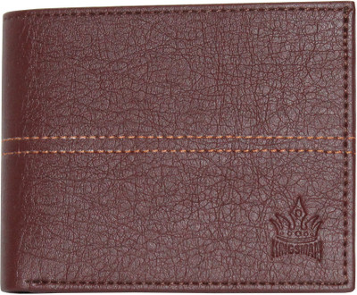 

KINGSMAN Men Casual Brown Genuine Leather Wallet(8 Card Slots)