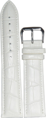 

SURU P22W 22 mm Leather Watch Strap(White)