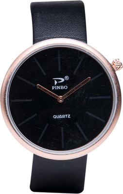 

pINBO CLASSIC BLACK STRAP & GOLD Watch - For Women