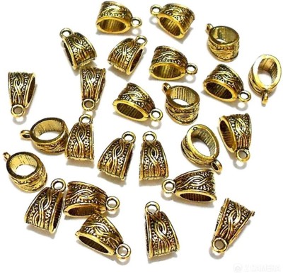 Medonna shoppe Antique finish gold bails for jewellery making , craft works, pack of 50 nos