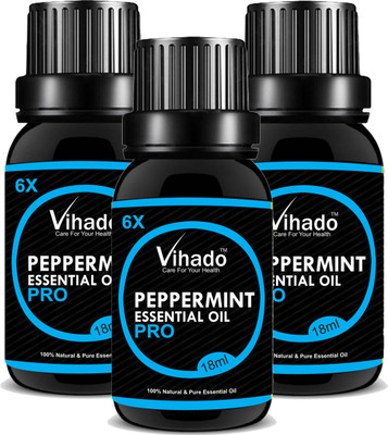 

VIHADO 6x PRO Pure Premium Quality PepperMint Essential Oil (18 gm) (Pack of 3)(18 ml)