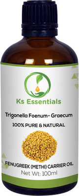 

Ks Essentials Fenugreek (Methi) Carrier Oil (Trigonella Foenum-Graecum) 100% Pure Natural & Undiluted (100ml)(100 ml)