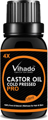 

VIHADO 4x PRO Cold Pressed 100% Pure Castor Oil (18gm) (PACK OF 1)(18 ml)