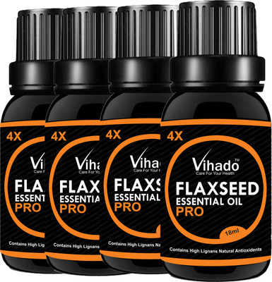 

VIHADO 4x PRO 100% Pure Flax Seed Oil (18 gm) (Pack of 4)(18 ml)