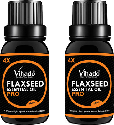 

VIHADO 4X 100% pure flaxseed oil with Omaga-3 (18 gm) (Pack of 2)(18 ml)