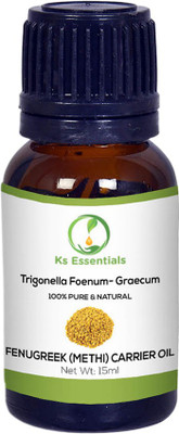 

Ks Essentials Fenugreek (Methi) Carrier Oil (Trigonella Foenum-Graecum) 100% Pure Natural & Undiluted (15ml)(15 ml)