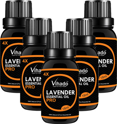

VIHADO 4x PRO Essential Oil Lavender (18 gm) (Pack of 5)(18 ml)