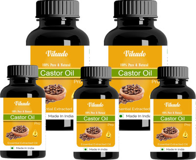 

Vihado Castor Oil Pack of 5 Hair Oil (10 ml)(10 ml)