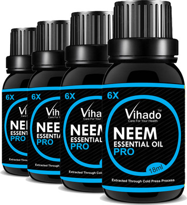 

VIHADO 6x PRO Neem Carrier Oil (18gm) Pure Natural For Skin care & Hair treatment Hair Oil (Pack of 4)(18 ml)