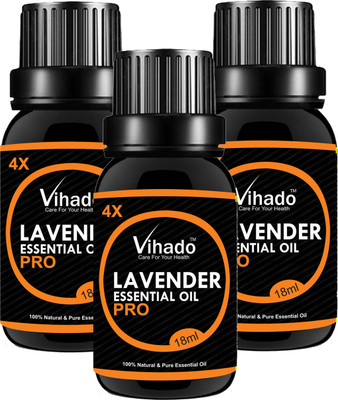 

VIHADO 4x PRO Lavender Pure Essential Oil (18 gm) (Pack of 3)(18 ml)