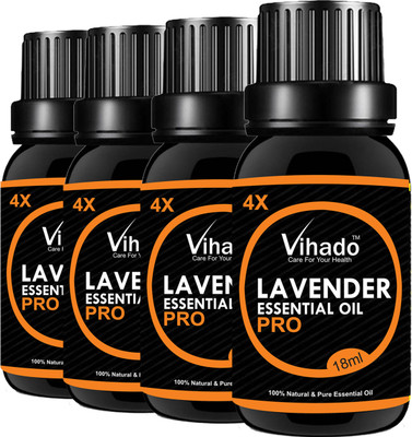 

VIHADO 4x PRO Lavender Healthy Essential oil (18 gm) (pack of 4)(18 ml)