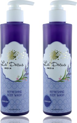 

La'Decus Paraben Free Refreshing Lavender Body Wash For Men And Women Combo Pack of 2 (250ml Each)(250 ml, Pack of 2)