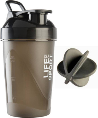 

UDAK LIFE IS A SPORT BLACK SHAKER BOTTLE / PROTEIN SHAKER BOTTLE FOR GYM & FITNESS 500 ml Shaker(Pack of 1, Black), Brown