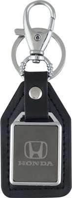

Parrk mirror leather car logo Locking Key Chain(Multicolor)