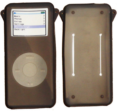 

frato Sleeve for Apple iPod Nano 1st & 2nd Generation(Smoke Black Silicon Gell, Grip Case, Silicon)