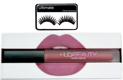 

Ultimate Eyelashes & Huda Beauty Liquid Matte Bombshell Lipgloss(Set of 2)
