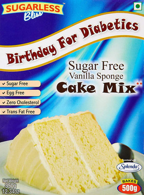 

Sugarless Bliss Sugar Free Vanilla Sponge Cake Mix, 350g(375 g)
