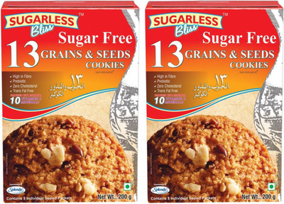 

Sugarless Bliss Grains and Seeds Cookies, 200g ( Pack of 2)(200 g, Pack of 2)