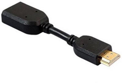 

PAC HDMI Male To Female Adapter for LCD LED TV, PC and Laptop HDMI Cable(Compatible with LED, LCD, TV, CROMECAST, Black)