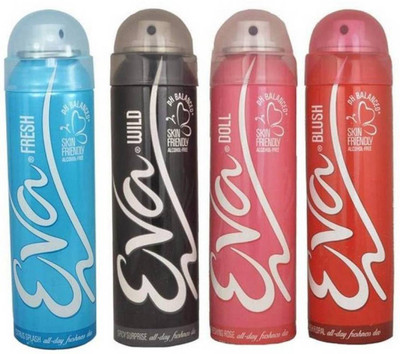 

EVA Fresh wild doll deos Body Spray - For Women(125 ml, Pack of 4)