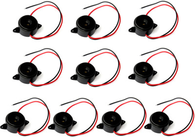 

Kit4Curious Piezoelectric 3-12 Volt big Buzzer with wire For Motor Bike and Electronics Projects (10 pcs) Educational Electronic Hobby Kit