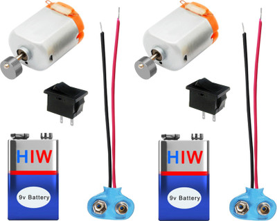 

Kit4curious Vibration motor with switch 9v bat connector and instruction manual (Set of 2) Educational Electronic Hobby Kit