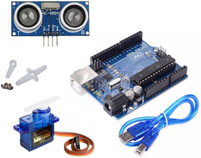 

Kit4curious Servo SG90 Ultrasonic sensor HC-SR04 UNO with cable Educational Electronic Hobby Kit