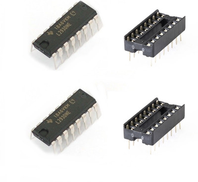 

e4u L293D Four Channel H Bridge Motor Driver IC + IC Base Electronic Components Electronic Hobby Kit