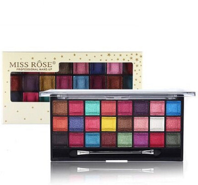 

Missrose Make Up 24 Colours Eyeshadow Palette Makeup Glitter Colorful Eye Shadow Palette Fashion Style With Brush 26gm (7001-071MT-02) 26 g(Simmer)