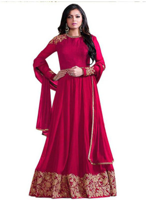 Aryan Fashion Store Anarkali Gown(Red) Flipkart