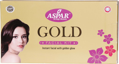 

Aspar Gold Instant Facial Kit With Golden Glow For All Skin Type 105 g
