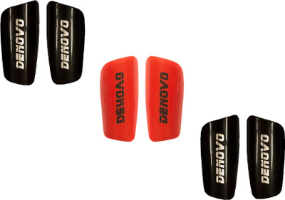 

DeNovo Proffesional (Three Pairs) Football Shin Guard(L, Black, Red)
