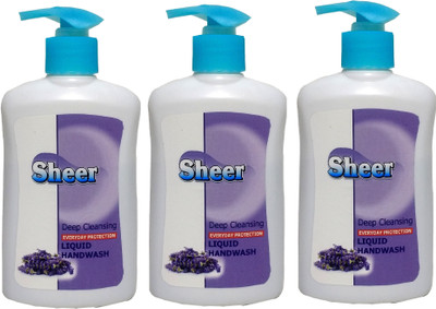 

sheer Hand wash lavender (Pack of 3 ,200ml each)(200 ml, Pump Dispenser, Pack of 3)