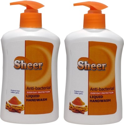 

SHEER HAND WASH PUMP 2X200ML HALDI CHANDAN(400 ml, Pump Dispenser, Pack of 2)