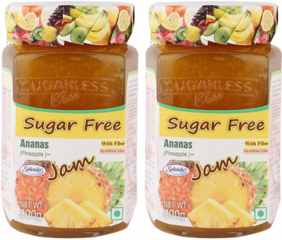 

Sugarless Bliss Jam with Fibre Pineapple, 300g(Pack of 2) 300 g(Pack of 2)