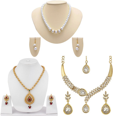 Styylo Jewels Alloy Gold-plated Multicolor Jewellery Set(Pack of 1)