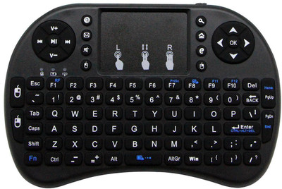 

Smart Tech 2.4G Mini Wireless Keyboard i8 With Lithium Battery Handheld For PC Android TV Media Wireless Multi-device Keyboard(Black)
