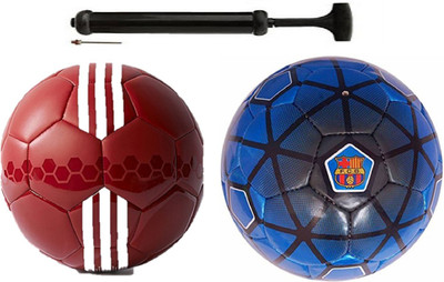 

Nice Red Sea + Blu CFB Football Combo With Durable Air Pump. Football Kit