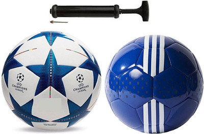 

Unik Star Blue + Bluesea Football Combo With Pump Football Kit