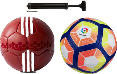 

Nice Red Sea + Lalinga Football Combo With Durable Air Pump. Football Kit