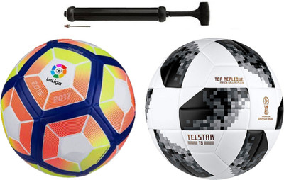 

Unik New Lalinga + Star Tel Black Football Combo With Durable Air Pump Football Kit
