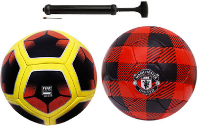 

ALEN MK Match Football+Manch Red Football With Pump Combo Kit Football Kit