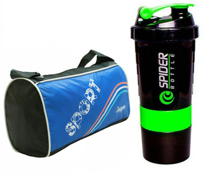 

Snipper Cobmo of Sport Blue bag and Green Shaker Gym & Fitness Kit