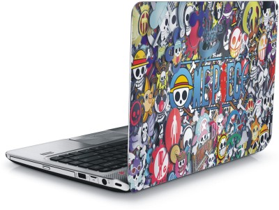 SANCTrix one piece anime -san075 UV print, fade resistant, scratchproof, matt finish, removable, universal size for 14-17 inch, come with combo pack of mobile free sticker, vinyl Laptop Decal 15.6